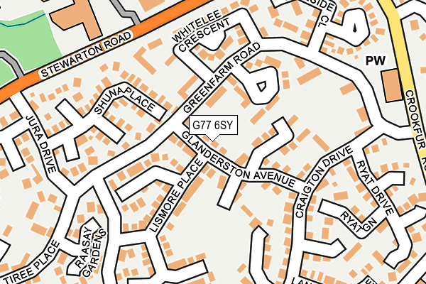 G77 6SY map - OS OpenMap – Local (Ordnance Survey)