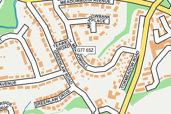 G77 6SZ map - OS OpenMap – Local (Ordnance Survey)