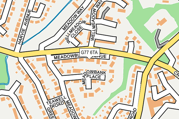 G77 6TA map - OS OpenMap – Local (Ordnance Survey)