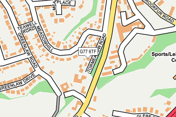 G77 6TF map - OS OpenMap – Local (Ordnance Survey)