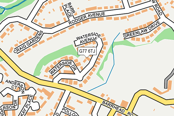 G77 6TJ map - OS OpenMap – Local (Ordnance Survey)