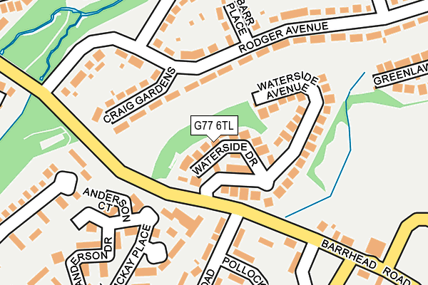 G77 6TL map - OS OpenMap – Local (Ordnance Survey)