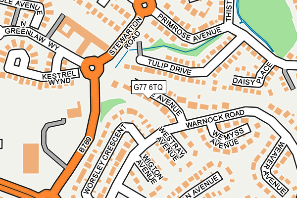 G77 6TQ map - OS OpenMap – Local (Ordnance Survey)