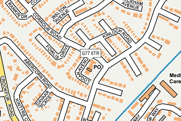 G77 6TR map - OS OpenMap – Local (Ordnance Survey)