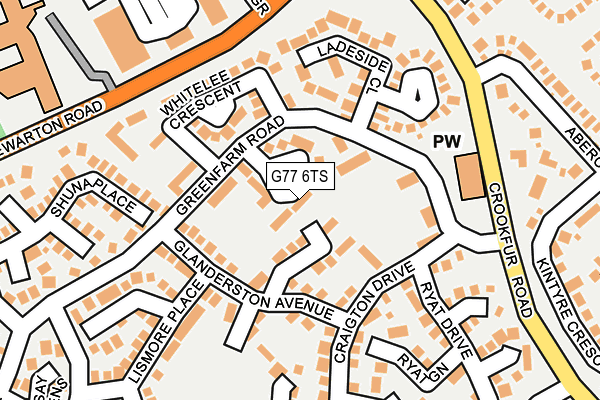 G77 6TS map - OS OpenMap – Local (Ordnance Survey)