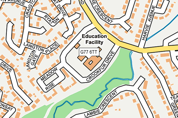 G77 6TT map - OS OpenMap – Local (Ordnance Survey)