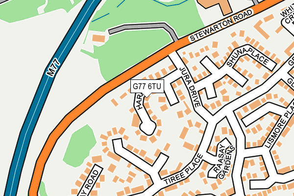 G77 6TU map - OS OpenMap – Local (Ordnance Survey)