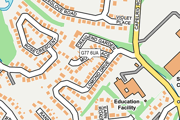 G77 6UA map - OS OpenMap – Local (Ordnance Survey)