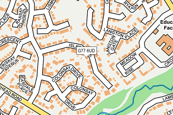 G77 6UD map - OS OpenMap – Local (Ordnance Survey)