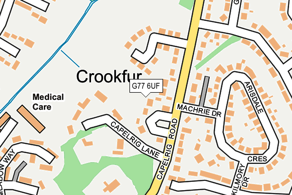 G77 6UF map - OS OpenMap – Local (Ordnance Survey)