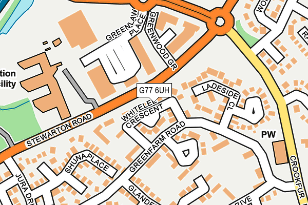 G77 6UH map - OS OpenMap – Local (Ordnance Survey)