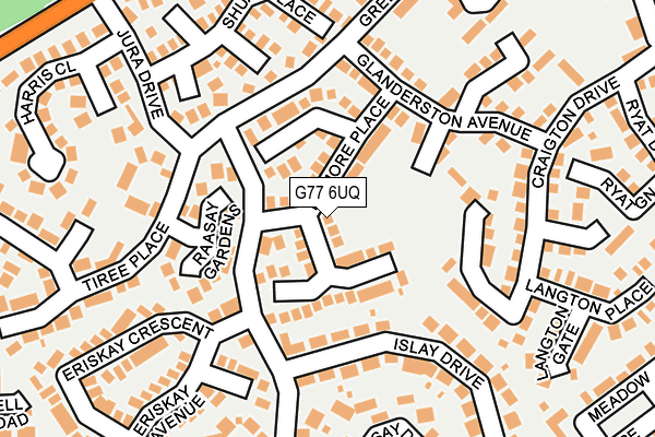 G77 6UQ map - OS OpenMap – Local (Ordnance Survey)