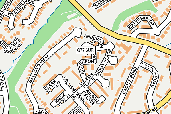 G77 6UR map - OS OpenMap – Local (Ordnance Survey)