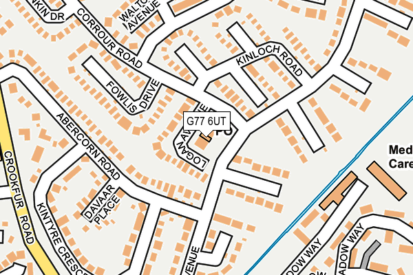 G77 6UT map - OS OpenMap – Local (Ordnance Survey)