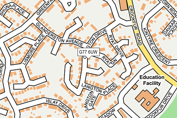 G77 6UW map - OS OpenMap – Local (Ordnance Survey)