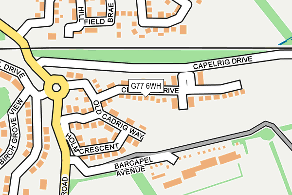 G77 6WH map - OS OpenMap – Local (Ordnance Survey)