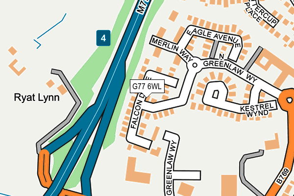 G77 6WL map - OS OpenMap – Local (Ordnance Survey)