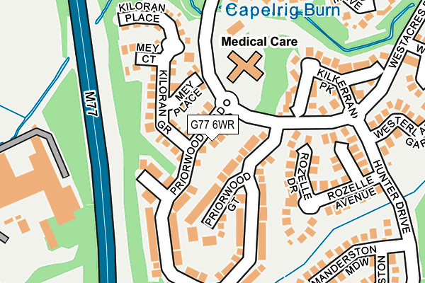 G77 6WR map - OS OpenMap – Local (Ordnance Survey)