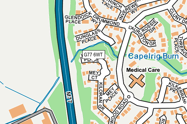 G77 6WT map - OS OpenMap – Local (Ordnance Survey)