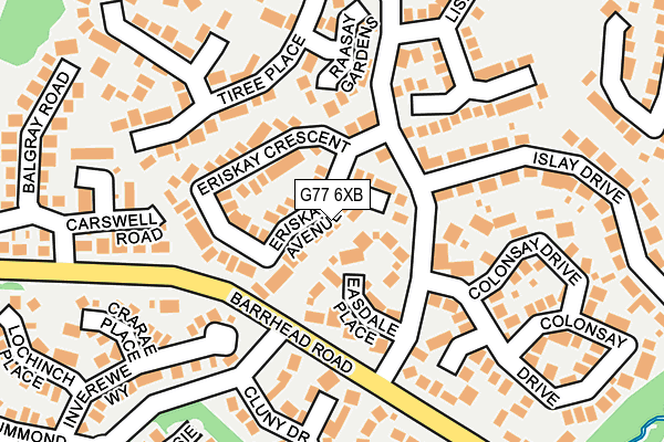 G77 6XB map - OS OpenMap – Local (Ordnance Survey)