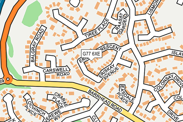 G77 6XE map - OS OpenMap – Local (Ordnance Survey)