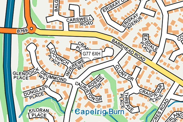 G77 6XH map - OS OpenMap – Local (Ordnance Survey)