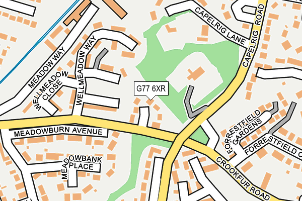 G77 6XR map - OS OpenMap – Local (Ordnance Survey)