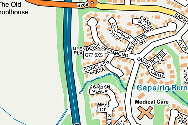 G77 6XS map - OS OpenMap – Local (Ordnance Survey)