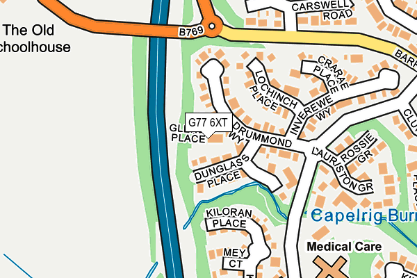 G77 6XT map - OS OpenMap – Local (Ordnance Survey)