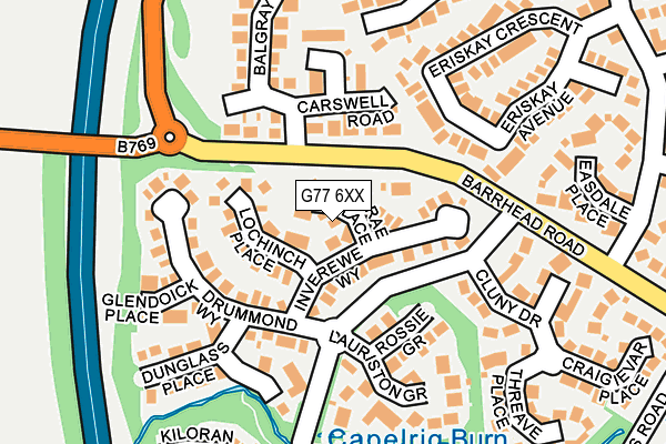 G77 6XX map - OS OpenMap – Local (Ordnance Survey)