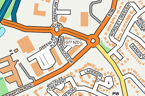 G77 6ZD map - OS OpenMap – Local (Ordnance Survey)