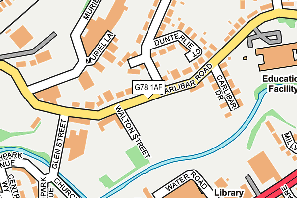 G78 1AF map - OS OpenMap – Local (Ordnance Survey)