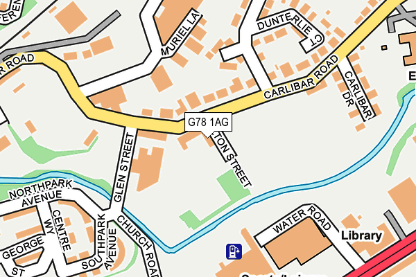 G78 1AG map - OS OpenMap – Local (Ordnance Survey)