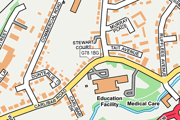 G78 1BG map - OS OpenMap – Local (Ordnance Survey)