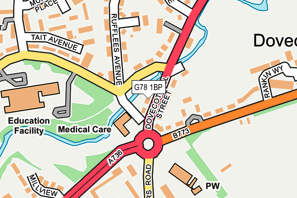 G78 1BP map - OS OpenMap – Local (Ordnance Survey)