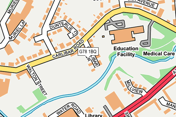 G78 1BQ map - OS OpenMap – Local (Ordnance Survey)