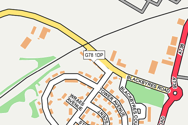 G78 1DP map - OS OpenMap – Local (Ordnance Survey)
