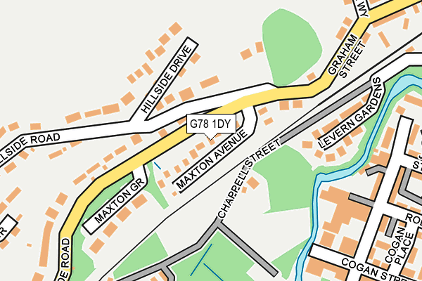 G78 1DY map - OS OpenMap – Local (Ordnance Survey)