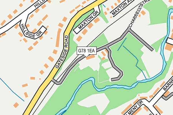 G78 1EA map - OS OpenMap – Local (Ordnance Survey)
