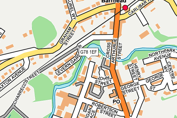 G78 1EF map - OS OpenMap – Local (Ordnance Survey)