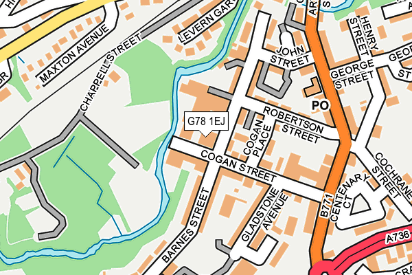 G78 1EJ map - OS OpenMap – Local (Ordnance Survey)