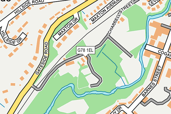 G78 1EL map - OS OpenMap – Local (Ordnance Survey)