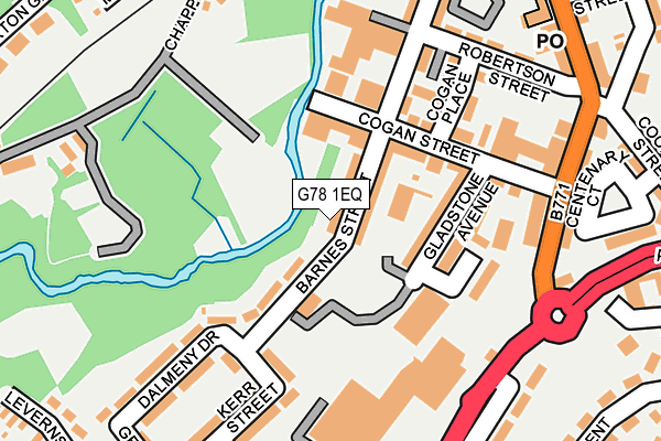 G78 1EQ map - OS OpenMap – Local (Ordnance Survey)