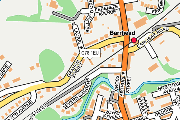 G78 1EU map - OS OpenMap – Local (Ordnance Survey)