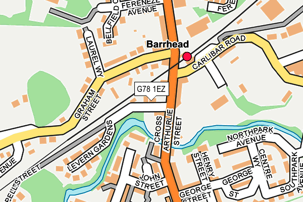 G78 1EZ map - OS OpenMap – Local (Ordnance Survey)