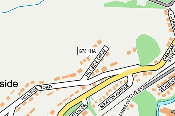 G78 1HA map - OS OpenMap – Local (Ordnance Survey)