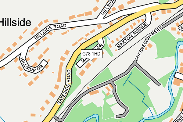 G78 1HD map - OS OpenMap – Local (Ordnance Survey)