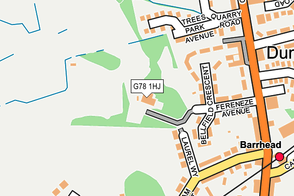 G78 1HJ map - OS OpenMap – Local (Ordnance Survey)