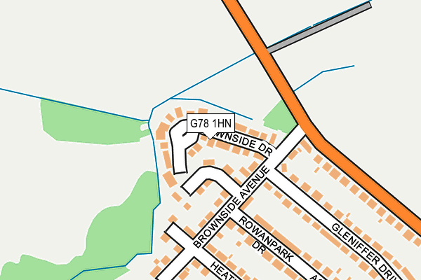 G78 1HN map - OS OpenMap – Local (Ordnance Survey)