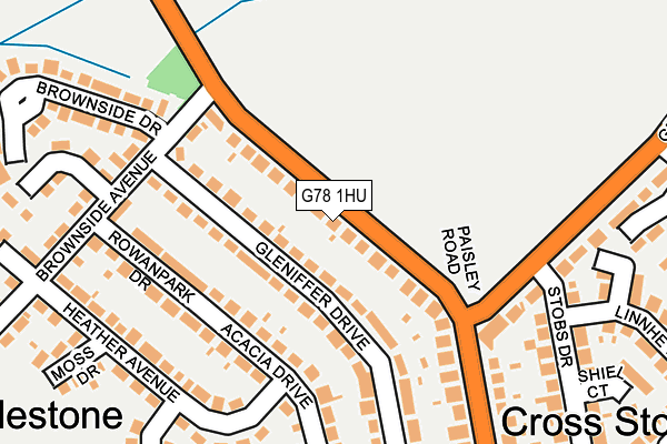 G78 1HU map - OS OpenMap – Local (Ordnance Survey)